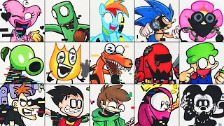 Drawing FNF - BEST Pibby Corrupted Mods Collection #2 / All Pibby Mods / Rainbow Friends