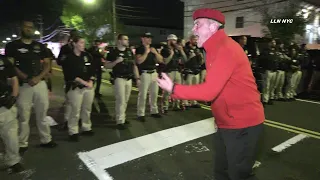 Curtis Sliwa & Crowd Protest Migrant Shelter, 10 Arrests by ARMY of NYPD CRT / Staten Island 9.19.23
