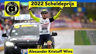 Alexander Kristoff Wins | 2022 Scheldeprijs | Solo Attack 7.4km
