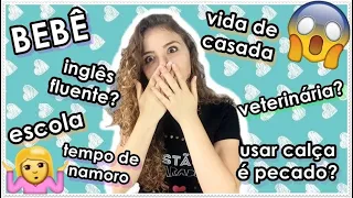 BEBÊ | USAR CALÇA É PECADO? | VIDA DE CASADA | ESCOLA | RESPONDENDO PERGUNTAS !! instagram