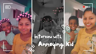 Funny interview Vlog || Annoying KID || Interview with Kid || Stress Buster || JYONANDS ||