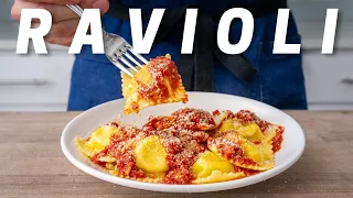 3 CHEESE RAVIOLI WITH HOMEMADE RICOTTA