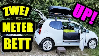 VW UP umbau zum Minicamper / Microcamper  Roomtour mit 2 Meter Bett.