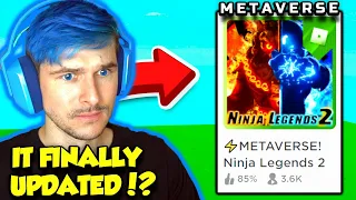 NINJA LEGENDS 2 FINALLY UPDATED!? (Roblox Metaverse Champions)