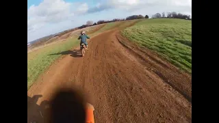 Weedon motocross track kids loop First time on my KTM SX65