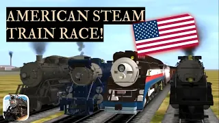 Great American Steam train race! (Trainz Driver 2) CCLE, Blue Comet, 4449, Big Boy