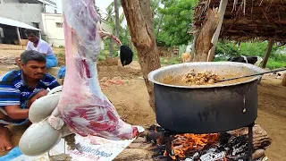 Cooking 20KG FULL GOAT CURRY | Village Style Mutton Kulambu | Cooking Village Food