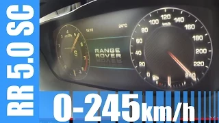 Range Rover 5.0 V8 Supercharged 510 HP 0-245 km/h BRUTAL! Acceleration & Top Speed Run