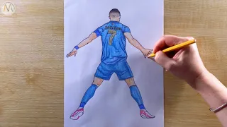 Как нарисовать Криштиану Роналду CR7 очень легко / Ronaldo drawing