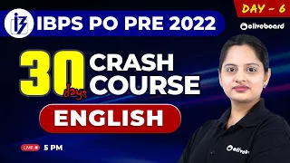 IBPS PO 2022 | English | 30 Days Crash Course | Day - 6 | IBPS PO English | By Harshita Ma'am