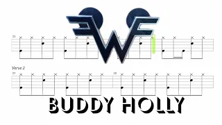 Weezer - Buddy Holly (🔴 Drum Notation | Tutorial) @chamisdrums Bass Tabs on @ChamisBass