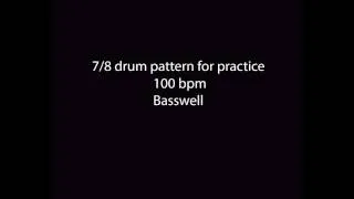 7/8 100 bpm Drum Machine Loop Pattern