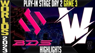 BDS vs TW Highlights Game 3 | Worlds 2023 Play In Stage Day 2 | Team BDS vs Team Whales G3