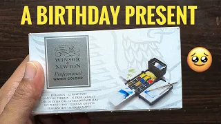 Winsor & Newton Professional Watercolor Field Box, 12 Half Pan set Review + Demo