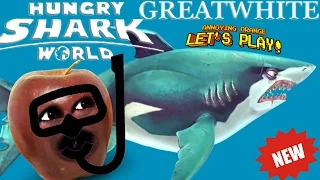 Midget Apple Plays - Hungry Shark World: GREAT WHITE!