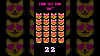 Find The Odd Cat Out 🔍l Emoji Puzzle # 158 | Test Your Eyesight 👀