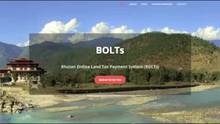 Bhutan Online Land Tax (payment) System (BOLTS)