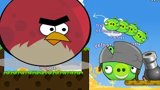 Angry Birds Cannon 3 - GIANT BIRD FORCE OUT HUGE PIGGIES TO RESCUE GIRLFRIEND!