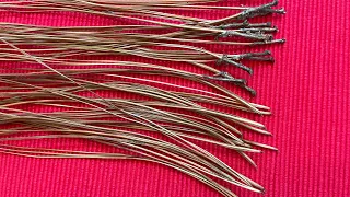 Capping pine needles to use in coiling a pine needle basket