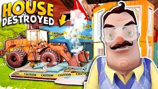 Bulldozing The NEIGHBOR'S HOUSE!!! | Hello Neighbor Gameplay (Mods)