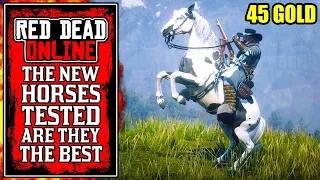 Rockstar's NEW Best Horses in Red Dead Online!? Testing New 45 GOLD BAR Horse (New RDR2 Horses)