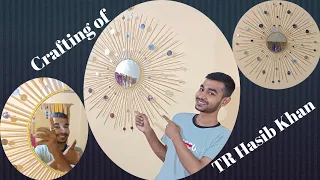 Mirror Decoration for wall hanging with bamboo stick | Mirror Decoration | TR Hasib Khan