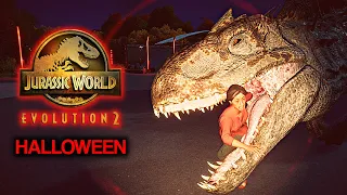 SURVIVRE dans le PARC de l'HORREUR! | HALLOWEEN Jurassic World Evolution 2