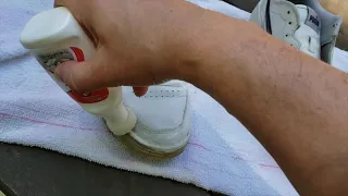 Kiwi Whitener Shoe Cleaner Review - Cleaning my White Pumas