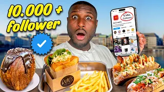 1 Tag lang nur bei Restaurants essen die mindestens 10.000 Follower auf Instagram haben!