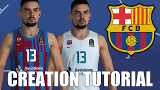 FC Barcelona Basquets ✪ NBA 2K22 EuroLeague Jersey Creation Tutorial #EuroLeague2K22