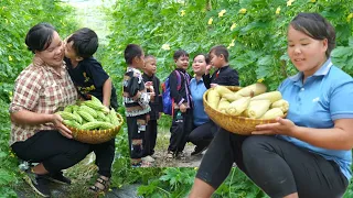 Khải Full video, 90 days of harvesting agricultural products, going to the market to sell.