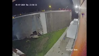 RAW VIDEO: Cows spill from truck that flips at liquor store