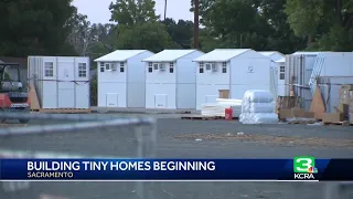 Building begins for tiny homes in Sacramento County