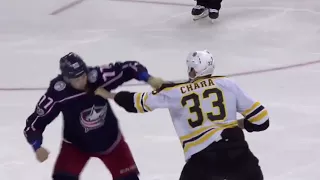 Zdeno Chara vs Josh Anderson October 30 2017