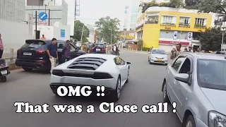 OMG !! Very close call for this Lamborghini !! #65