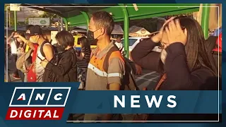 Long queues of passengers form in Quezon City amid transport strike | ANC