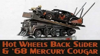 Hot Wheels Custom Post Apocalyptic Car Carrier And Cougar Pursuit Car