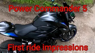 Gsxs-750 Power Commander 5  - First ride impressions | Pre- loaded Dynojet  fuel map