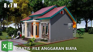 Rumah Minimalis 3 kamar tidur 8 x 7 Meter ‼ Lengkap Anggaran Biaya⁉