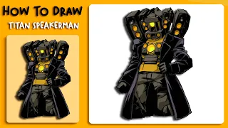 How To Draw Titan Speakerman Upgraded Skibidi Toilet 70 Part 2-1 Multiverse #skibiditoilet #short