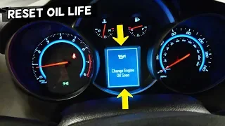 HOW TO RESET CHANGE ENGINE OIL SOON WARNING ON CHEVROLET CRUZE, CHEVY CRUZE SONIC