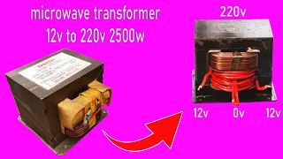 inverter 12v to 220 2500w, microwave transformer, Creative prodigy #185