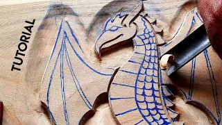 wood carving dragon | Tutorial | UP wood art