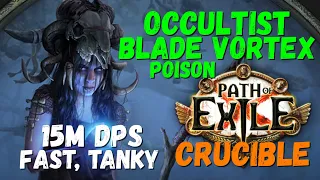 POE 3.21, 3.22 Occultist Blade Vortex Poison Build, 15M DPS, Fast and Tanky