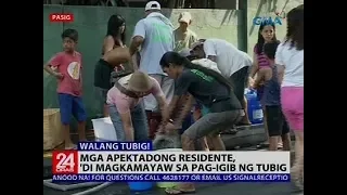 Mga apektadong residente, 'di magkamayaw sa pag-igib ng tubig