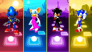 Matel Blue Sonic 🆚 Rouge Sonic 🆚 Shadow Sonic 🆚 Sonic The Hedgehog | Sonic Team Tiles Hop EDM Rush