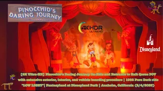 [4K] Pinocchio's Daring Journey, On-Ride & Entrance to Exit queue POV Dark Ride Disneyland Park 2023