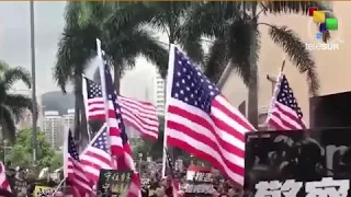 U.S. Flags Everywhere during Hong Kong Protests