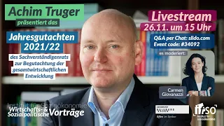 Achim Truger präsentiert das SVR-Jahresgutachten 2021/22