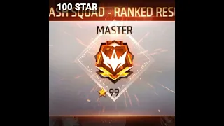 Master in 100 STAR🤫🔥 #shorts || Clash Squad Rank Push To Grandmaster 👿 #freefire || Top 1 #short 😡